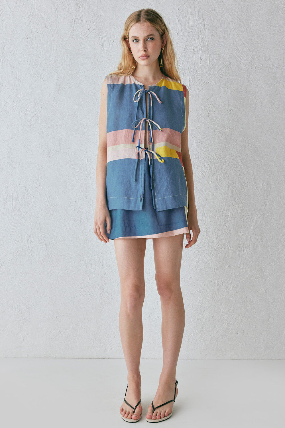 Elka Linen Mini Skirt Sia