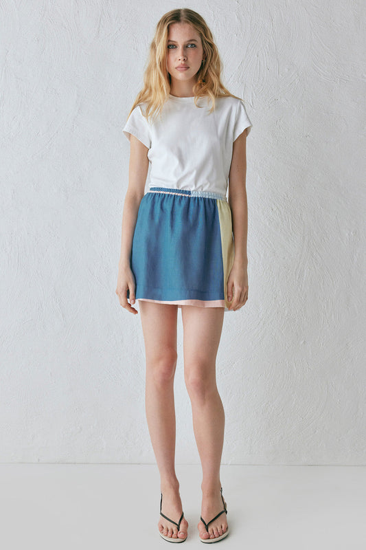 Elka Linen Mini Skirt Sia