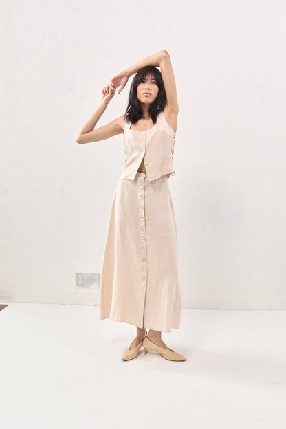 Discoteca Linen Top Natural