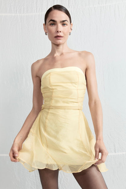 Paloma Mini Dress Lemon