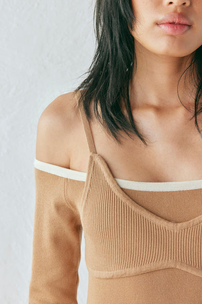 Marlee Knit Maxi Dress Tan
