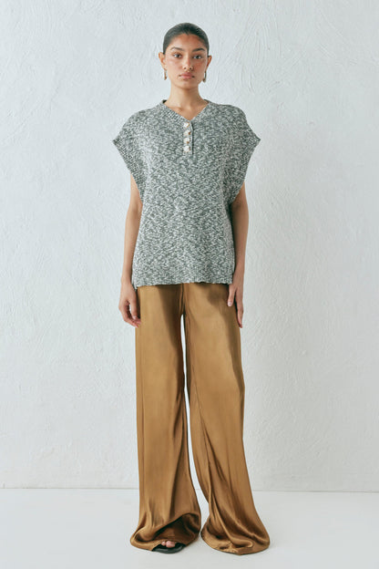 Shai Knit Vest Grey Marle