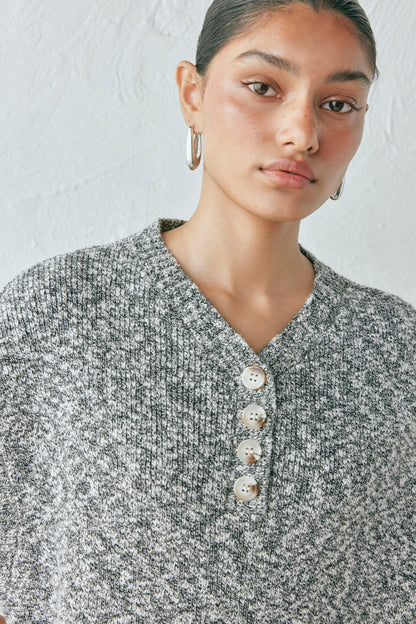 Shai Knit Vest Grey Marle