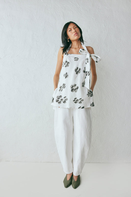 Nava Linen Top Flor