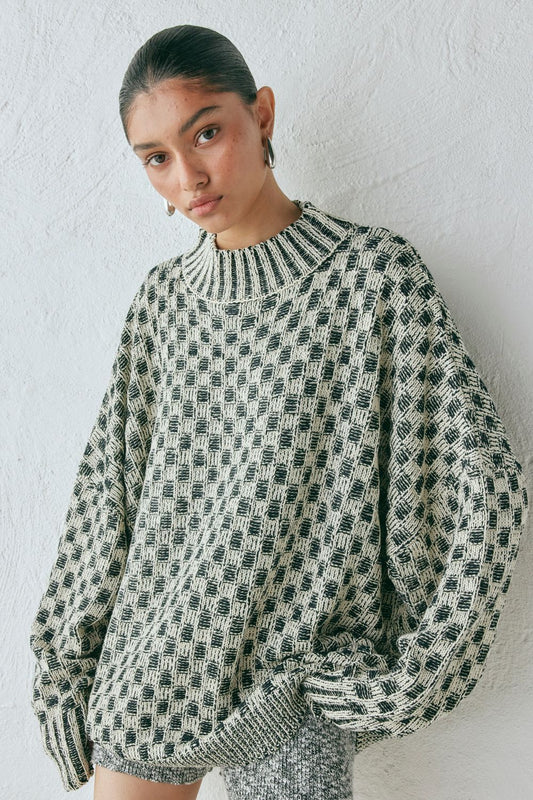 Sam Knit Jumper Check