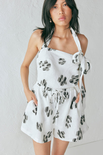 Annika Linen Shorts Flor