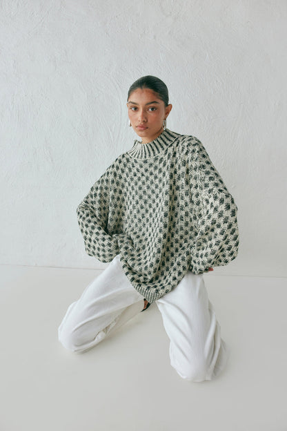 Sam Knit Jumper Check