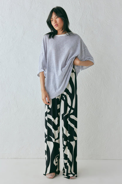 Willow Tee Navy Stripe