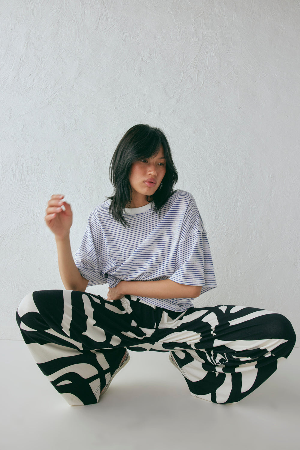 Willow Tee Navy Stripe