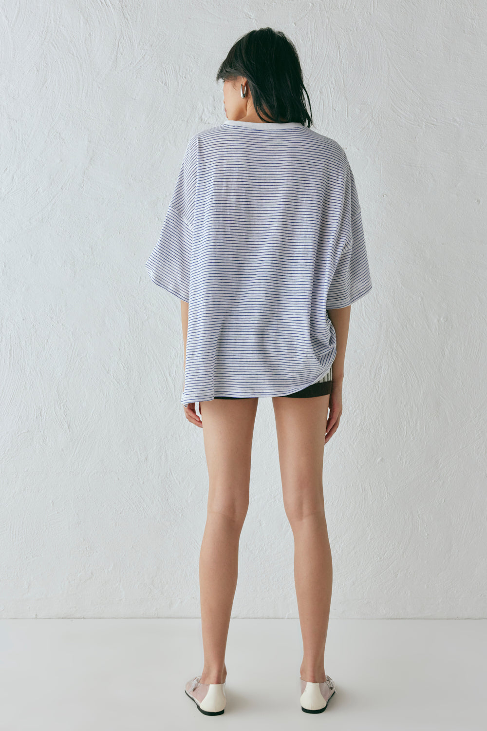 Willow Tee Navy Stripe
