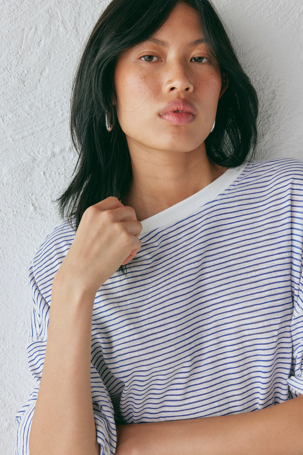 Willow Tee Navy Stripe