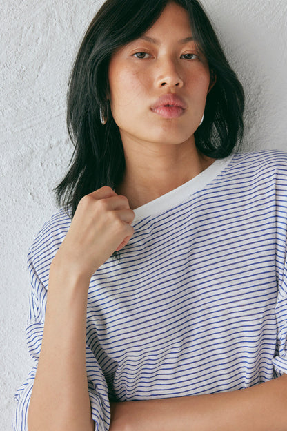 Willow Tee Navy Stripe