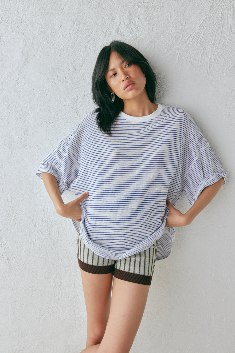 Willow Tee Navy Stripe