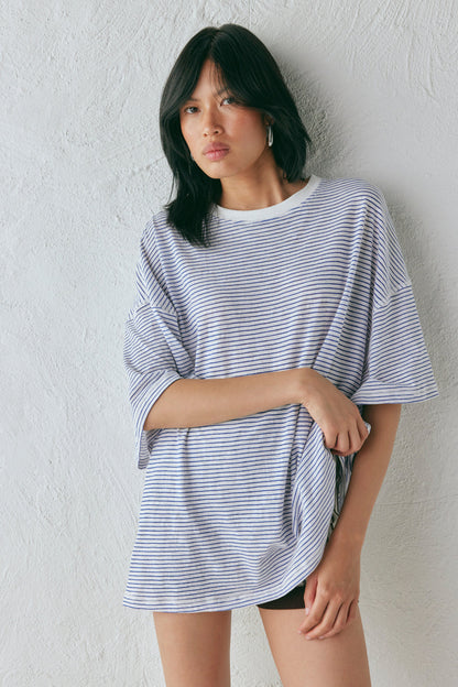 Willow Tee Navy Stripe