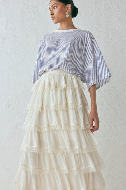 Thalia Midi Skirt Cream