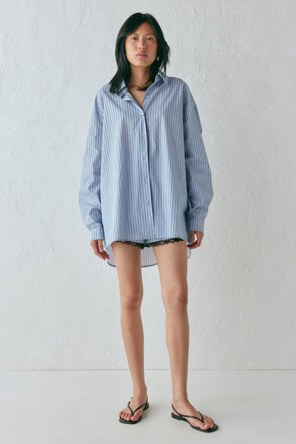 June Shirt Blue Stripe