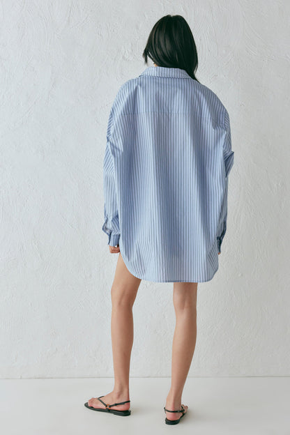 June Shirt Blue Stripe