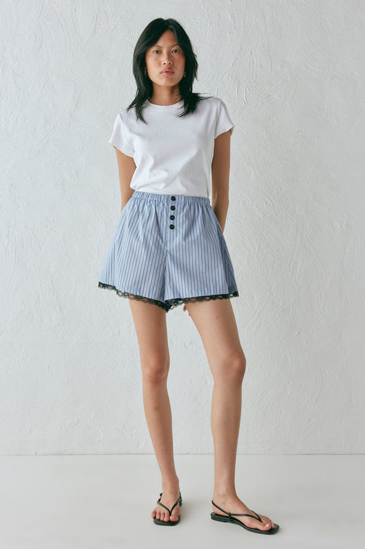 Ava Shorts Blue Stripe