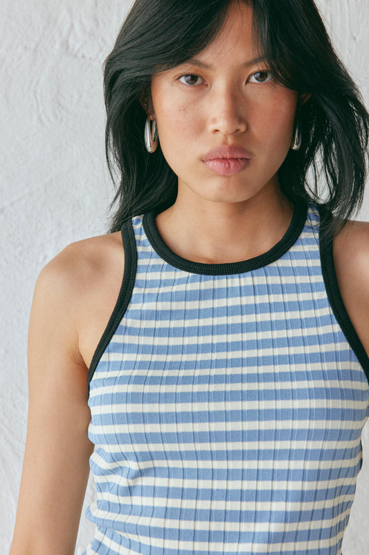Liu Top Blue Stripe