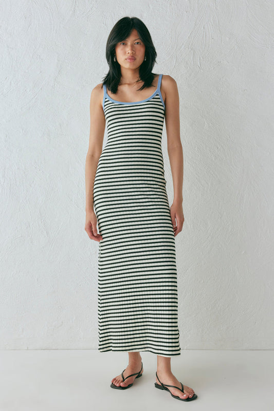 Fara Maxi Dress Black Stripe