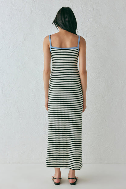 Fara Maxi Dress Black Stripe