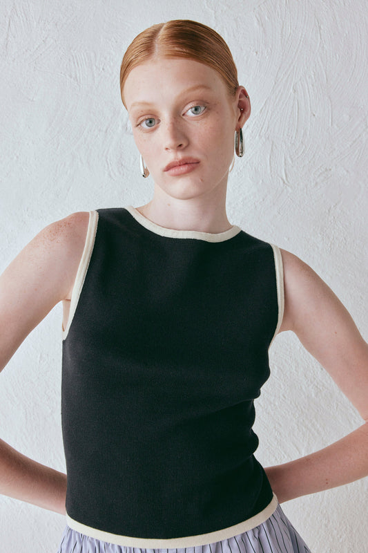 Ayla Knit Top Black