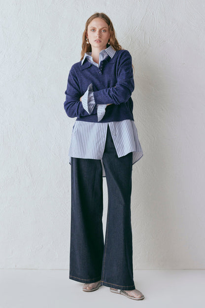 Bronte Knit Jumper Navy Marle