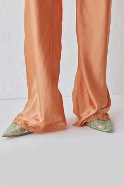 Josefin Satin Pants Peach