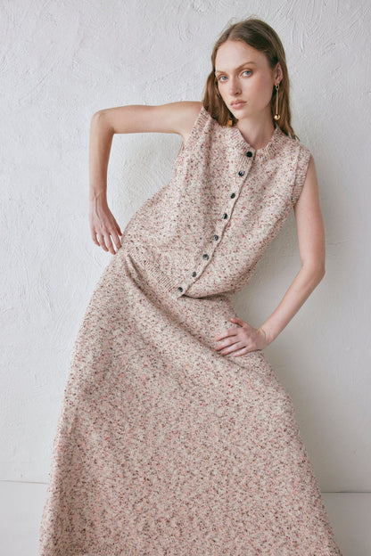 Anaya Knit Vest Pink Marle
