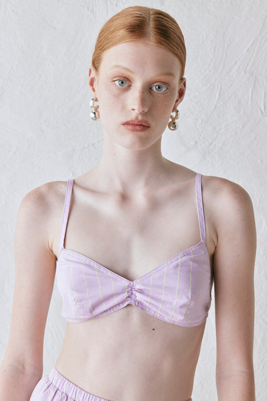 Harper Bralette Lilac Stripe