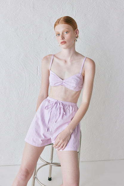 Annika Shorts Lilac Stripe
