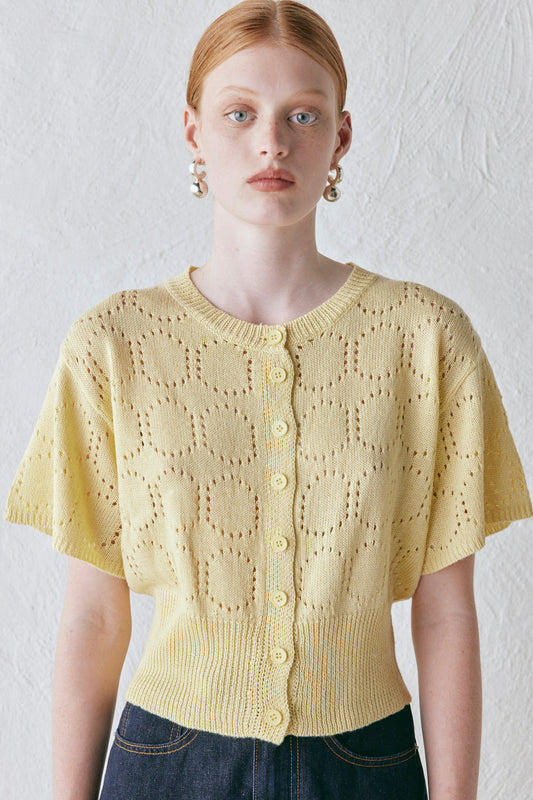 Charli Knit Cardigan Lemon
