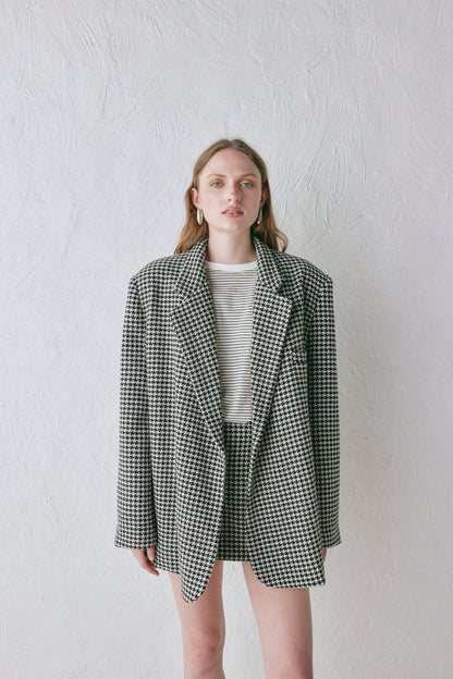 Yuja Wool Blazer Houndstooth