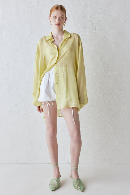 June Sheer Shirt Lemon