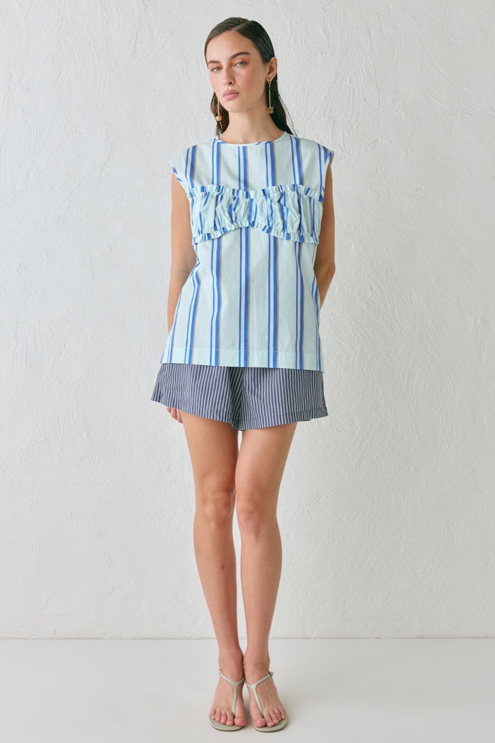 Romi Tunic Top Blue Stripe