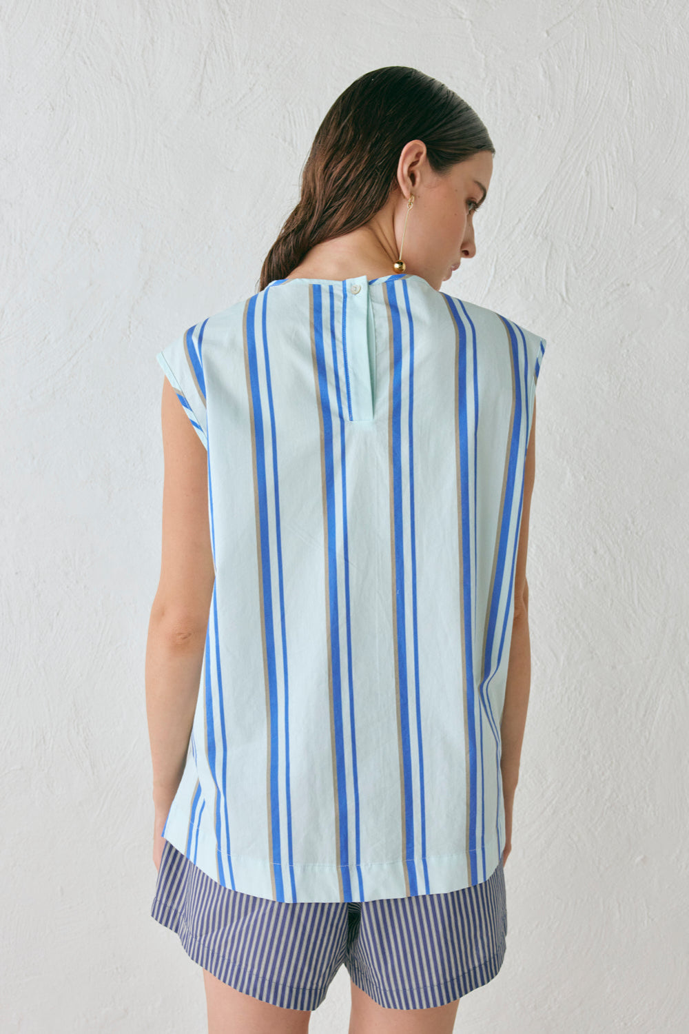 Romi Tunic Top Blue Stripe