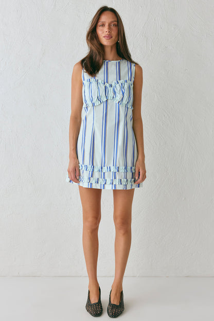 Luisa Mini Dress Blue Stripe