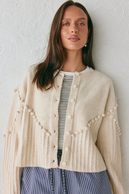 Miji Knit Cardigan Cream