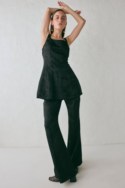 Shiloh Jacquard Mini Dress Black