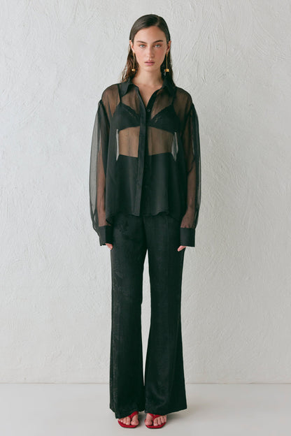 Matise Jacquard Flare Pants Black