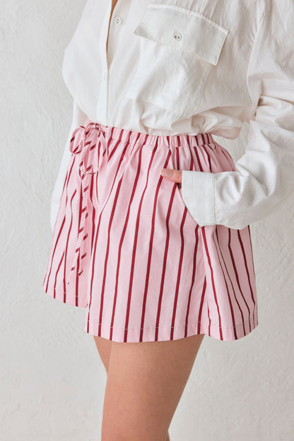 Annika Shorts Berry Stripe