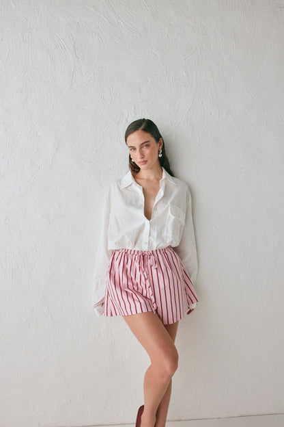 Annika Shorts Berry Stripe
