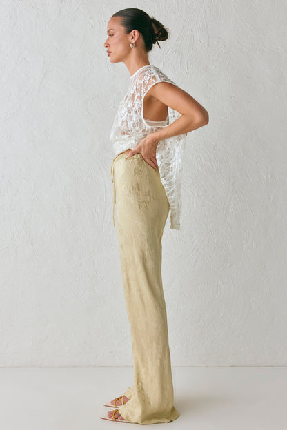 Josefin Jacquard Pants Pistachio