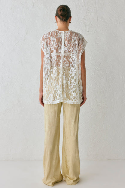 Josefin Jacquard Pants Pistachio