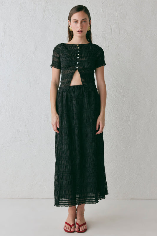 Mia Midi Skirt Black