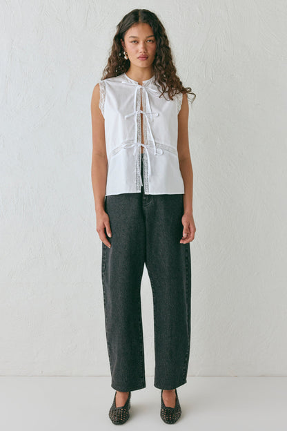 Amber Smock Top White