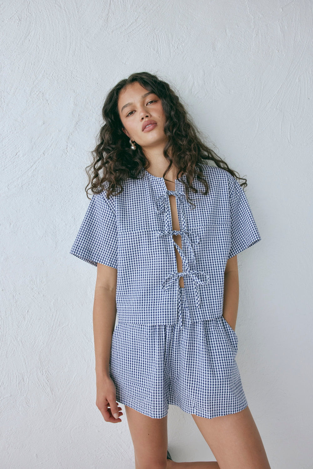 Portia Smock Top Navy
