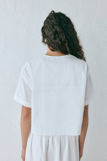 Portia Smock Top White