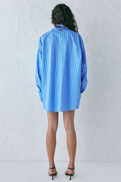 June Shirt Cornflower Stripe