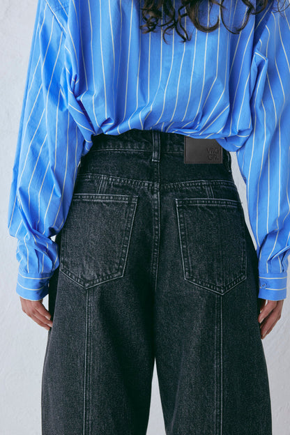 Lex Barrel Denim Jeans Washed Black